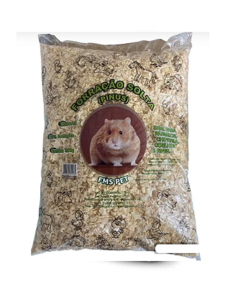 Forração Higiênica de Pinus (Serragem) FMS Pet para Roedores e Aves 350 g