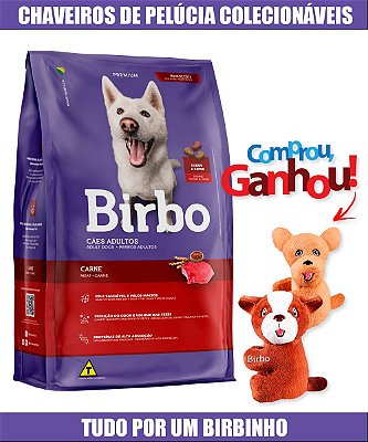 Ração Birbo Premium Sabor Carne para Cães Adultos - 15Kg + Brinde