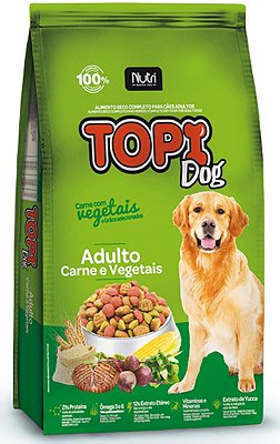 Ração Topi Dog Carne e Vegetais para Cães Adulto - 7kg, 10,1kg ou 20kg