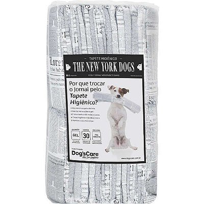 Tapete Higiênico Dog's Care The New York Dogs 60x50cm - 30 unidades