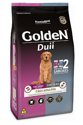 Ração Premier Golden Duii para Cães Adultos Sabor Salmão com Ervas e Cordeiro e Arroz - 10kg