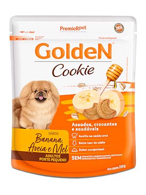 Biscoito Golden Cookie para Cães Adultos Sabor Banana, Aveia e Mel - 350g