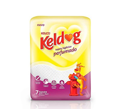 Tapete Higiênico Kelco Keldog Perfumado com 7 unidades de 80x60cm