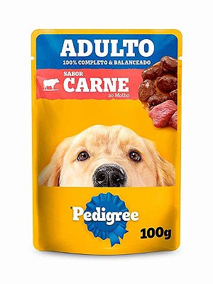 Ração Úmida Pedigree Sachê Sabor Carne ao Molho para Cães Adultos - 100g