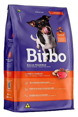 Ração Birbo Premium Sabor Carne e Cereais para Cães Adultos Raças Pequenas - 10,1Kg ou 15Kg