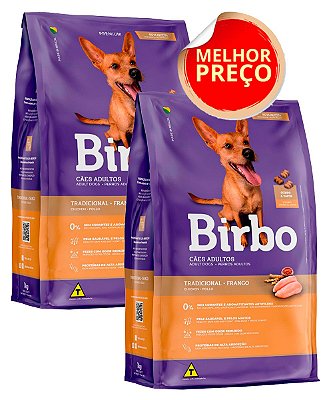 COMBO 30kg de Ração Birbo Premium Tradicional para Cães Adultos (2x 15kg)