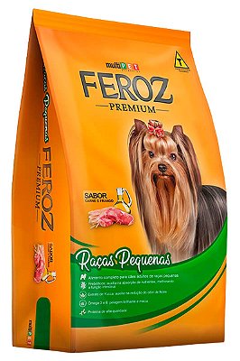 Ração Feroz Premium Sabor Carne e Frango para Cães Adultos de Raças Pequenas - 8Kg