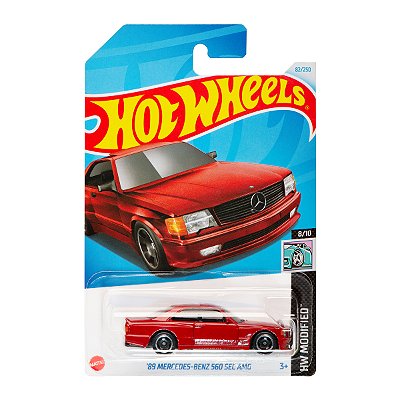 Carro Hot Wheels 89 Mercedes-Benz 560 SEC AMG Prata 2023 Carro Hot Wheels 89 Mercedes-Benz 560 SEC AMG Prata 2023