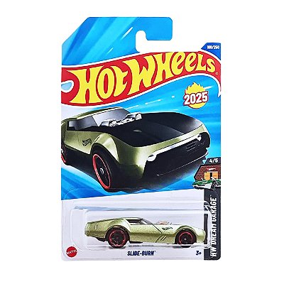 Carro Hot Wheels Slide-Burn Verde 2025 Lote K HYX84 4/5