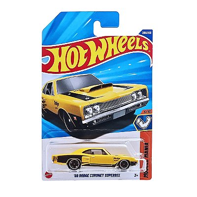 Carrinho Hot Wheels 69 Dodge Coronet Superbee Amarelo 2025 Lote K JBB27 5/10