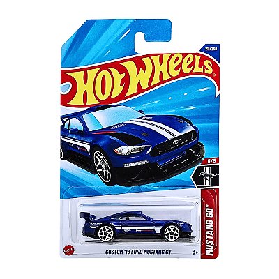 Carro Hot Wheels Custom 18 Ford Mustang GT Azul 2025 Lote K HYY94 5/5