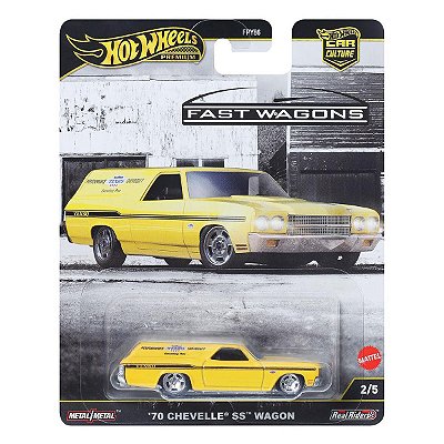 Carrinho Hot Wheels Premium 70 Chevelle SS Wagon Car Culture Fast Wagons JBK67 2/5