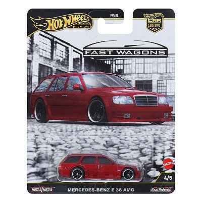 Carrinho Hot Wheels Premium Mercedes-Benz E 36 AMG Car Culture Fast Wagons JBK69 4/5
