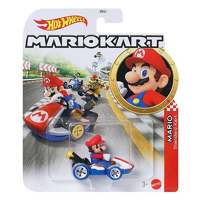 Carrinho Hot Wheels Mario Kart Mario Standard Kart GBG26