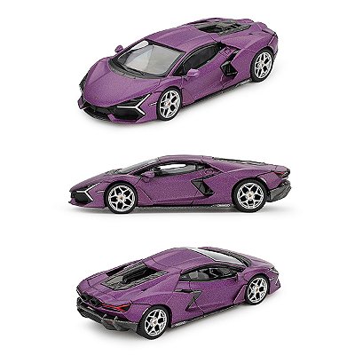 PRÉ-VENDA Carrinho Miniatura Mini GT Lamborghini Revuelto Viola Matte Roxa 1:64