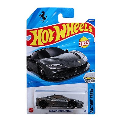 Carrinho Hot Wheels Ferrari SF90 Stradale Grafite 2025 Lote P HYW08 5/5