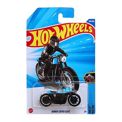 Moto Hot Wheels Honda CB750 Café Azul 2025 Lote P JBB79 1/5