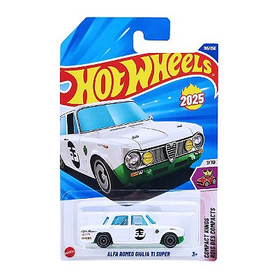 Carrinho Hot Wheels Alfa Romeo Giulia TI Super Branco 2025 Lote Q JBB98 7/10