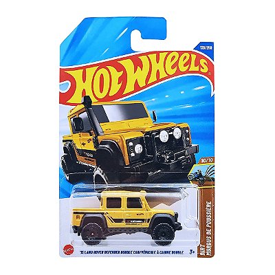 Carrinho Hot Wheels 15 Land Rover Defender Double Cab Amarelo 2025 Lote Q JBC00 10/10