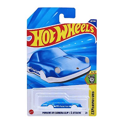 Carrinho Hot Wheels Porsche 911 Carrera Clip Azul 2025 Lote Q JBC11 6/10