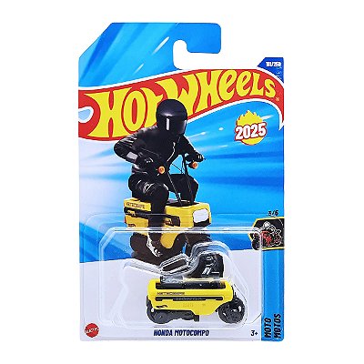 Moto Hot Wheels Honda Motocompo Amarela 2025 Lote Q JBC03 3/5