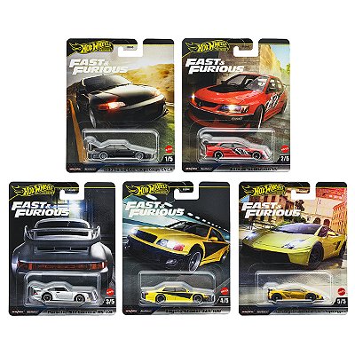 Carrinho Hot Wheels Premium Set Completo Velozes e Furiosos