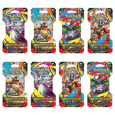 Kit Booster com 6 Cartas Pokémon Mega Evolução Copag Cards