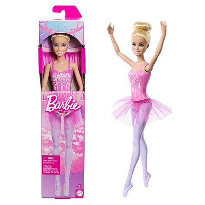 Boneca Mattel Barbie Profissões Bailarina Loira com Tutu Removível HRG34