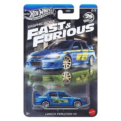 Carrinho Hot Wheels Silver Series Velozes e Furiosos Lancer Evolution VII JBY47
