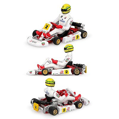 PRÉ-VENDA Carrinho Miniatura Mini GT Senna Kart #2 Ayrton Senna da Silva 1993 Masters of Paris-Bercy