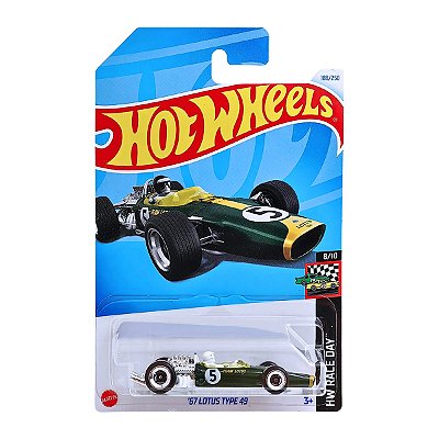 Carrinho Hot Wheels 67 Lotus Type 49 Verde 2024 Lote L HRY76 8/10