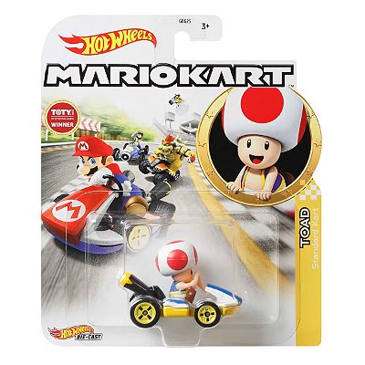 Carrinho Hot Wheels Mario Kart Toad Standard Kart GJH63