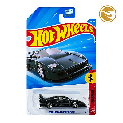 Carrinho Hot Wheels Ferrari F40 Competizione Preta STH 2026 Lote C JJM17 3/5
