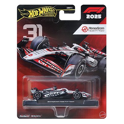 Carrinho Hot Wheels Premium Formula 1 Moneygram Haas F1 Team #31 JKD78