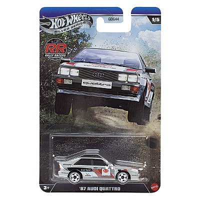 Carrinho Hot Wheels Silver Series RR Rally Racers 87 Audi Quattro JKX61
