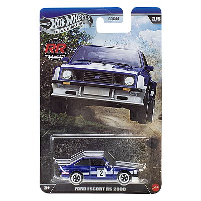 Carrinho Hot Wheels Silver Series RR Rally Racers Ford Escort RS 2000 JKX63