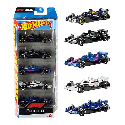 Pack 5 Hot Wheels Formula 1 2025 JLN11