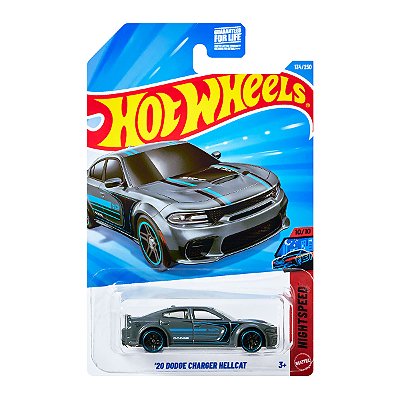 Carrinho Hot Wheels 20 Dodge Charger Hellcat Cinza 2026 Lote F JJJ87 10/10