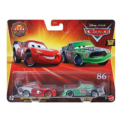 Carro Disney Pixar Cars Pack Relâmpago McQueen e Chick Hicks JDH47