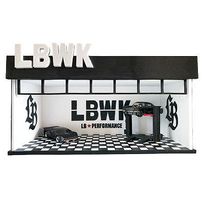 Diorama Garagem Oficina Liberty Walk Impressão 3D Colorida Escala 1/64