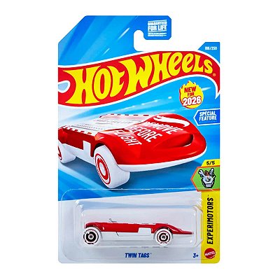 Carrinho Hot Wheels Twin Tags 2026 Lote H JJH64