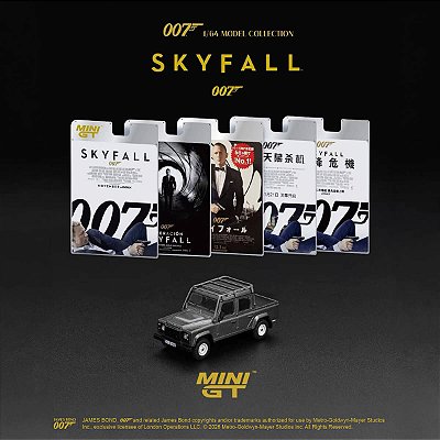 PRÉ-VENDA Mini GT #918 Land Rover Defender 110 Crew Cab 007 Skyfall English