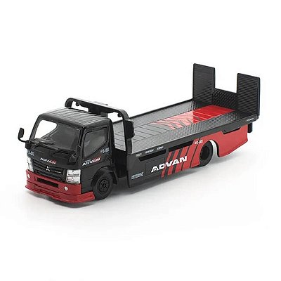 PRÉ-VENDA Pop Race Caminhão Guincho Pandem Fuso 300 Flatbed Transporter Advan