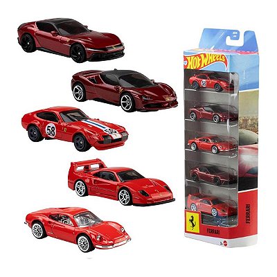 Pack 5 Hot Wheels Ferrari JLN12