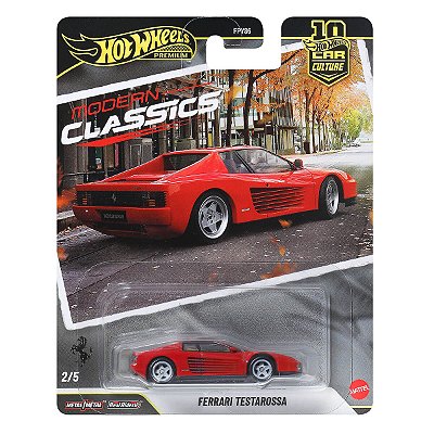 Carrinho Hot Wheels Premium Car Culture Modern Classics Ferrari Testarossa JKF00