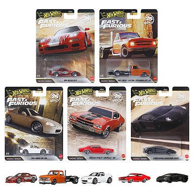 Carrinho Hot Wheels Premium Velozes e Furiosos Set Completo 944P