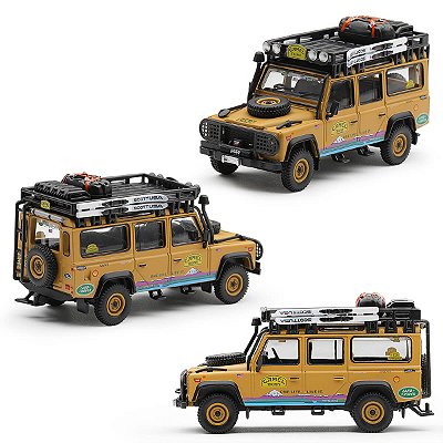 PRÉ-VENDA Mini GT #1309 Land Rover Defender 110 1998 Camel Trophy Tierra del Fuego CT.10 USA