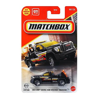 Carrinho Matchbox 2024 GMC Sierra 3500 Wrecker JHM00
