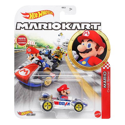 Carrinho Hot Wheels Mario Kart Mario Circuit Special HDB36