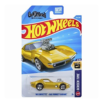 Carrinho Hot Wheels 68 Corvette Gas Monkey Garage 2026 Lote L JJK47